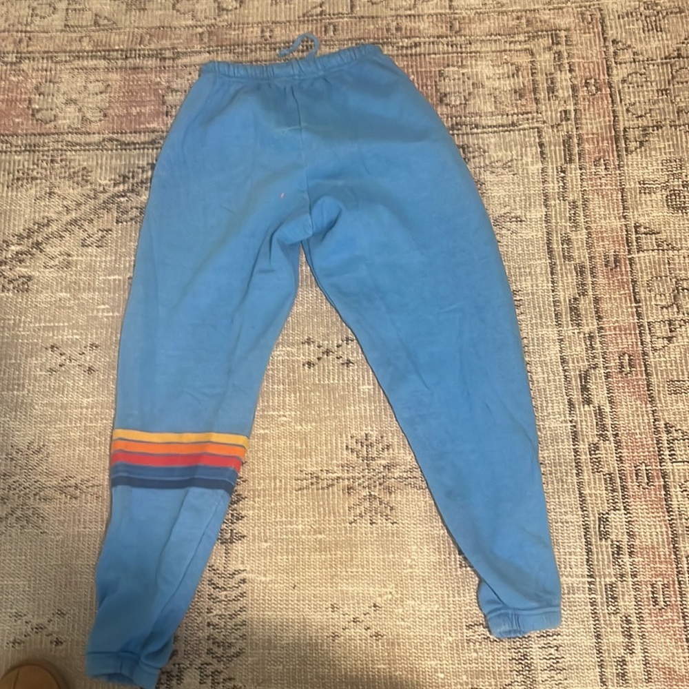 size xs bright blue aviator nation sweat pants